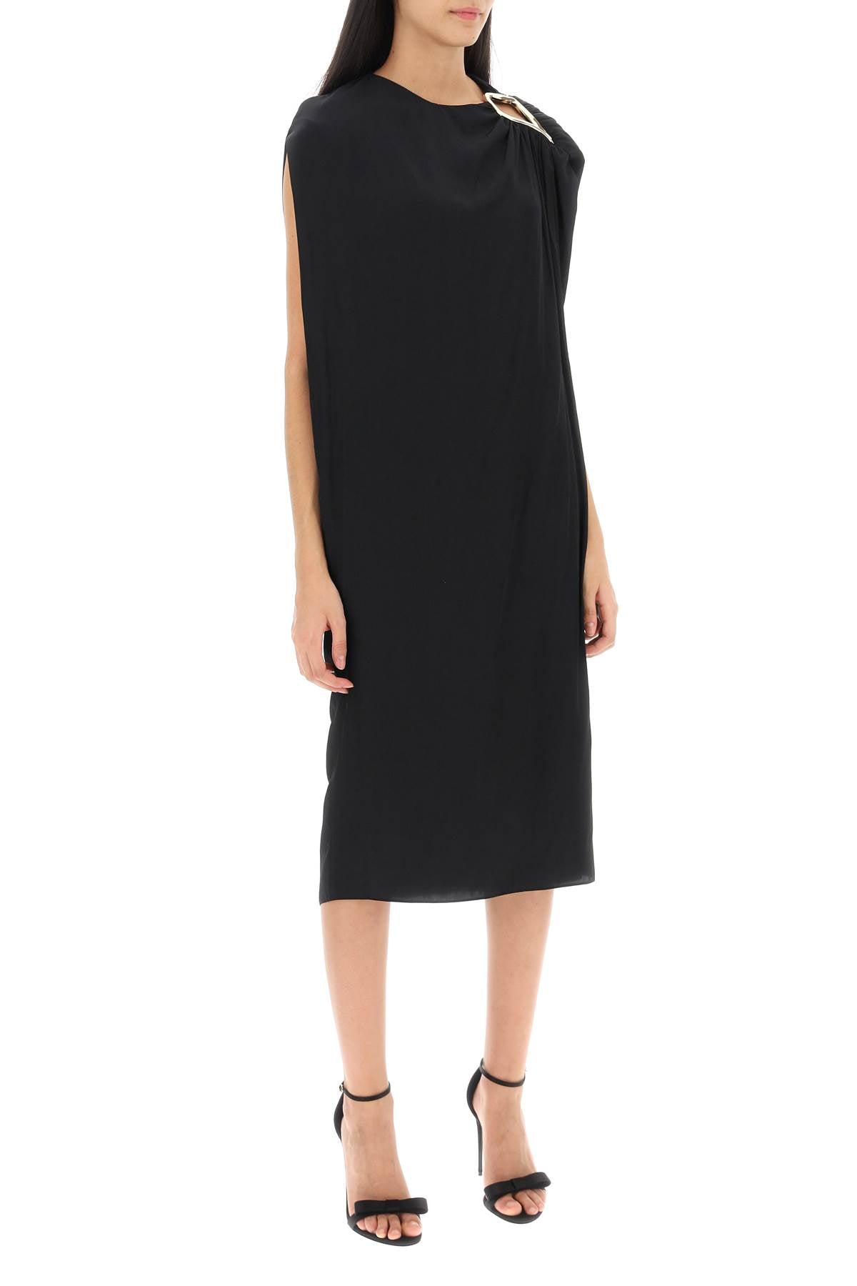 LANVIN Draped Midi Dress - Sleeveless Fit