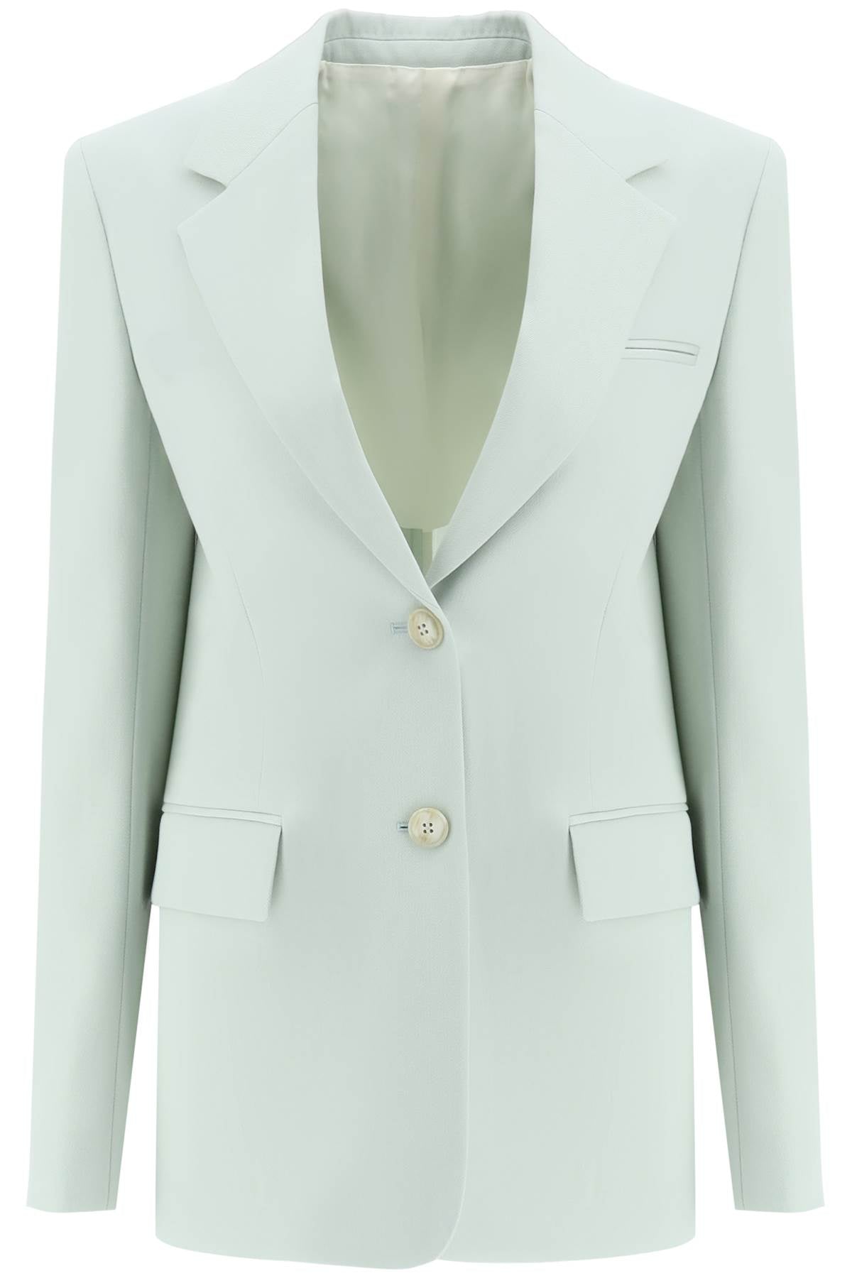 LANVIN Stylish Single-Breasted Wool Twill Blazer for Women - Green