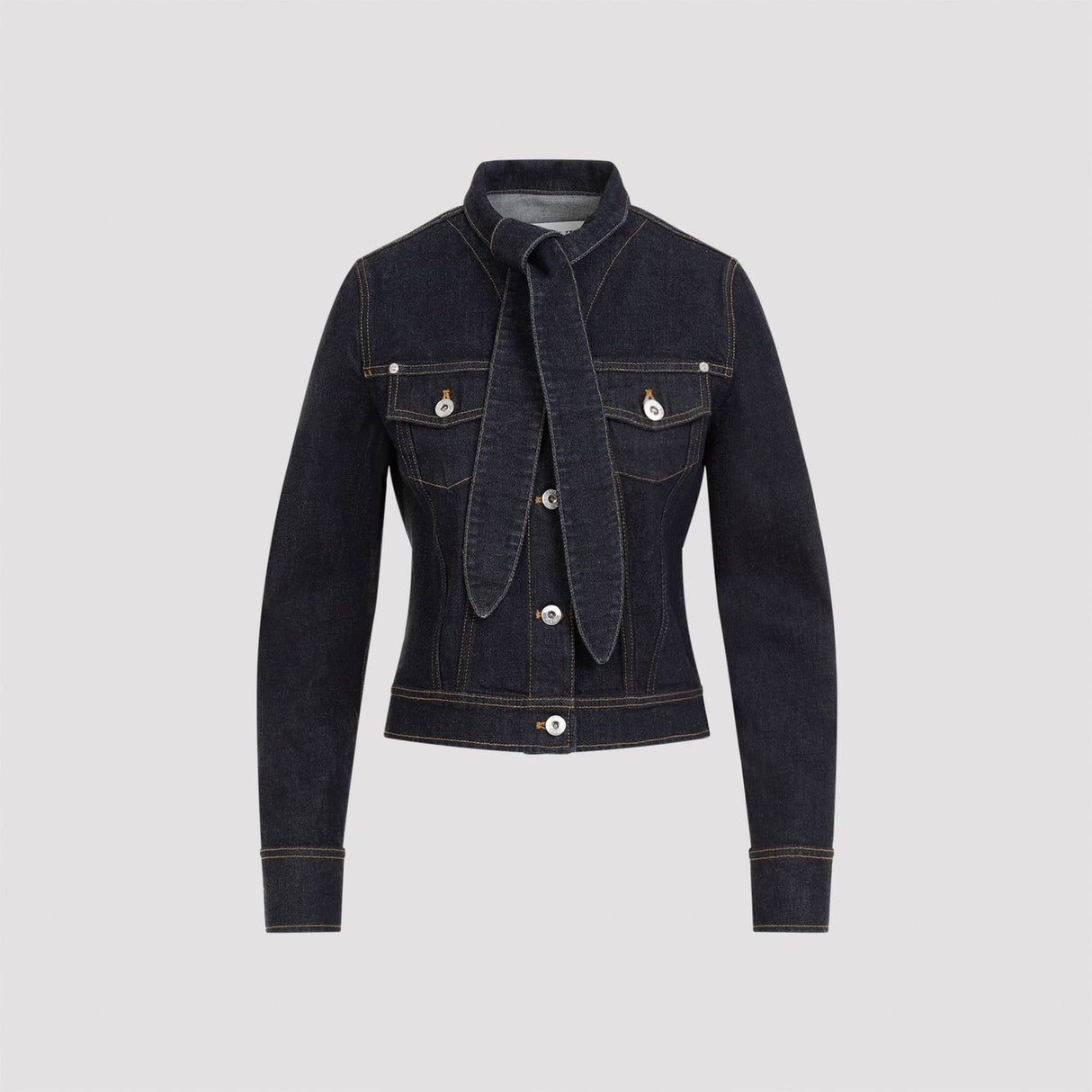 LANVIN Chic Jacket with Lavallière Collar for Women