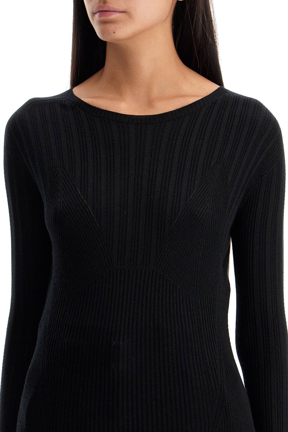 LANVIN Lightweight Ribbed Crewneck Sweater - Slim Fit