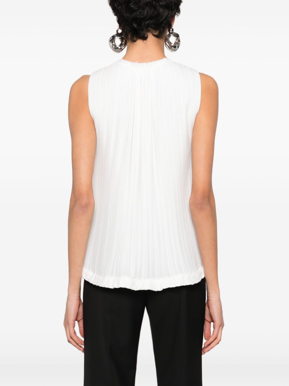 LANVIN Pleated Sleeveless Top