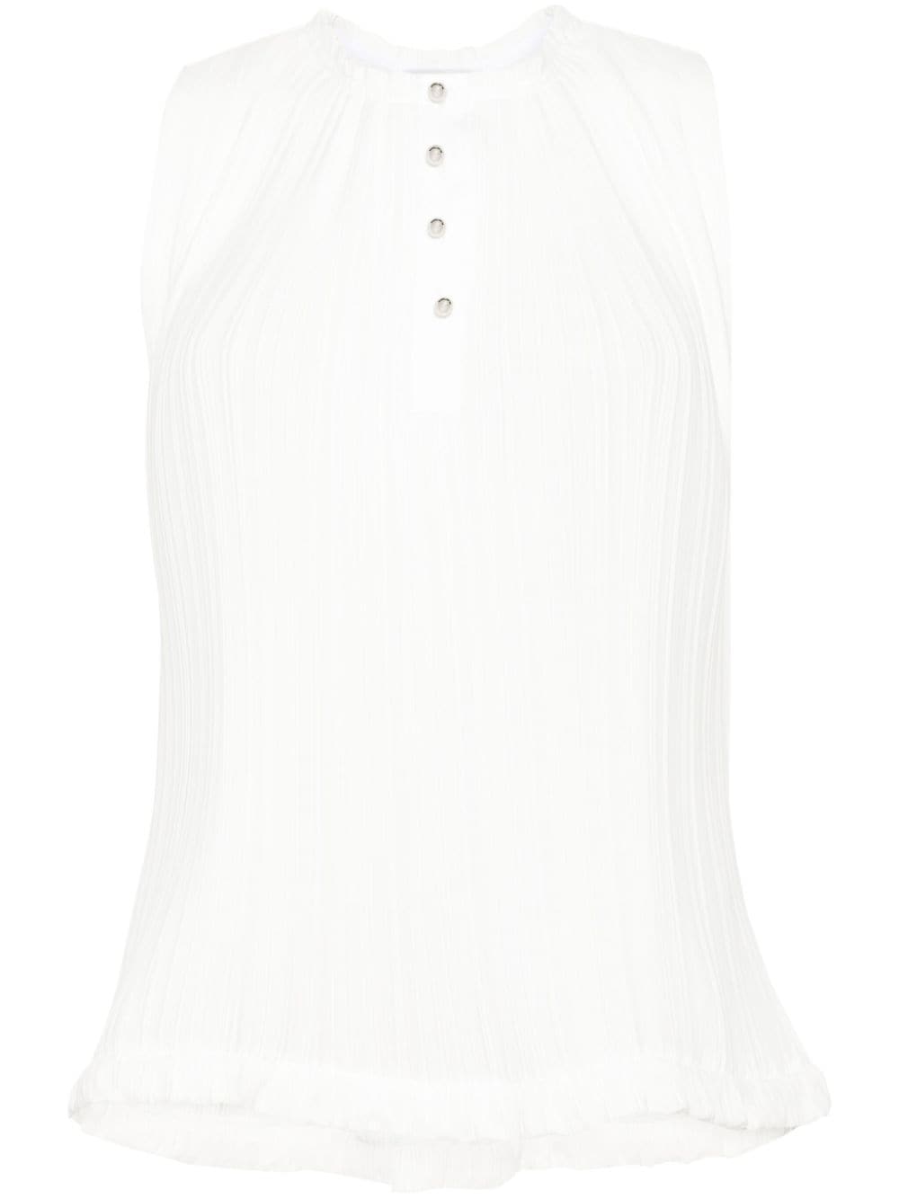 LANVIN Pleated Sleeveless Top