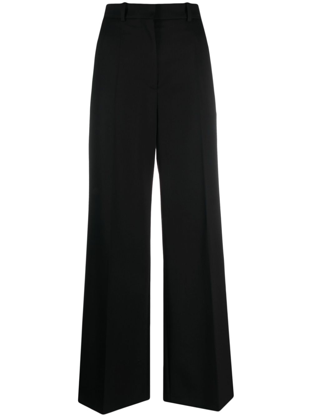 LANVIN Classic Black Wide-Leg Wool Trousers for Women