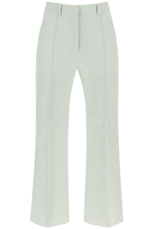 LANVIN Tailored Kick Flare Wool Trousers in Green for Women - SS23 Collection