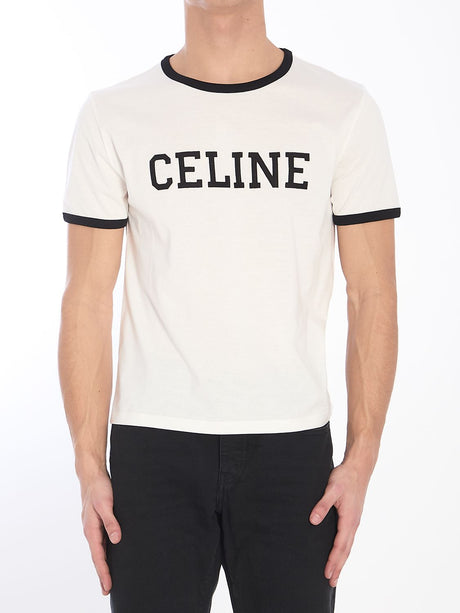 CELINE College Crew-Neck Short-Sleeve T-Shirt - Size L