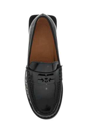 GANNI Patent Leather Fashion Loafers