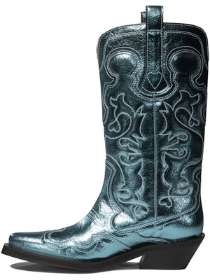 GANNI WESTERN-EMBROIDERED BOOTS