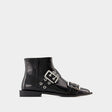 GANNI Feminine Buckle Ankle Boots