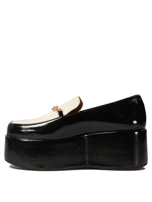 Elegant Platform Wedge Loafers with Ganni Buckle - 6 cm Height