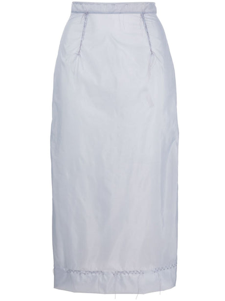 MAISON MARGIELA Classic Mid Skirt for Women in Stunning Clear Blue - 23FW Season