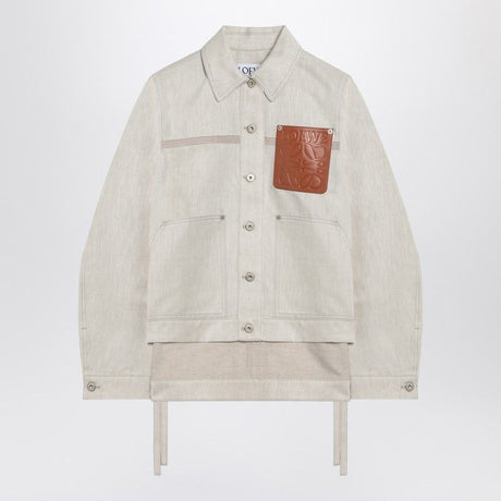 LOEWE Classic Cotton-Linen Women's Jacket with Unique Hem