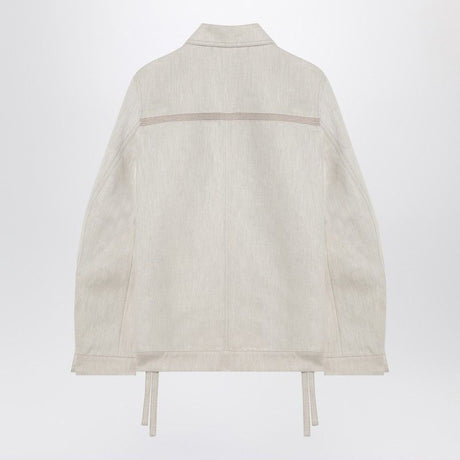 LOEWE Classic Cotton-Linen Women's Jacket with Unique Hem