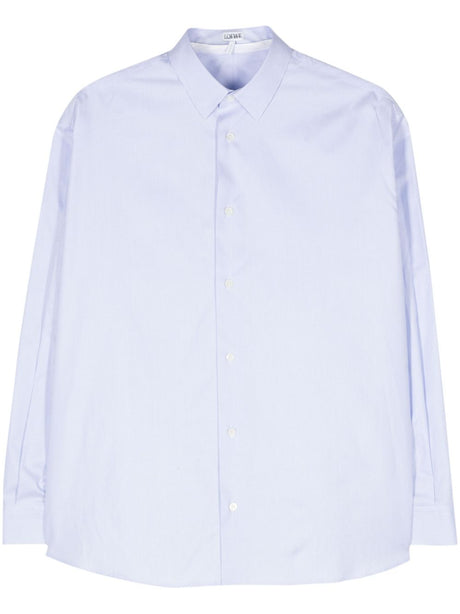 LOEWE Vertical Stripe Layered Design Classic Collar Shirt