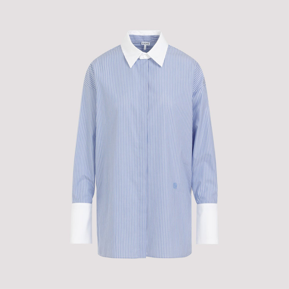 LOEWE Deconstructed Cotton Shirt in Blue - SS24 Collection