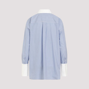 LOEWE Deconstructed Cotton Shirt in Blue - SS24 Collection