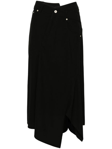 LOEWE Asymmetrical Cotton Skirt for Women - Mid-Length