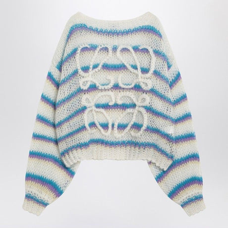 LOEWE Loose Fit Striped Knit Jumper with Anagram Logo