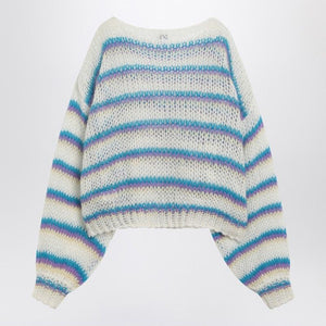 LOEWE Loose Fit Striped Knit Jumper with Anagram Logo