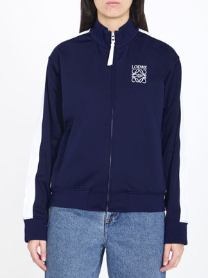 LOEWE Navy Blue Tracksuit Jacket with Contrast Bands for Women