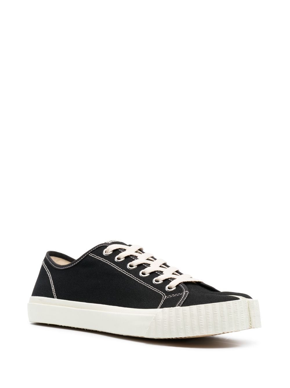 MAISON MARGIELA Black Tabi Canvas Sneakers for Men - FW23 Collection