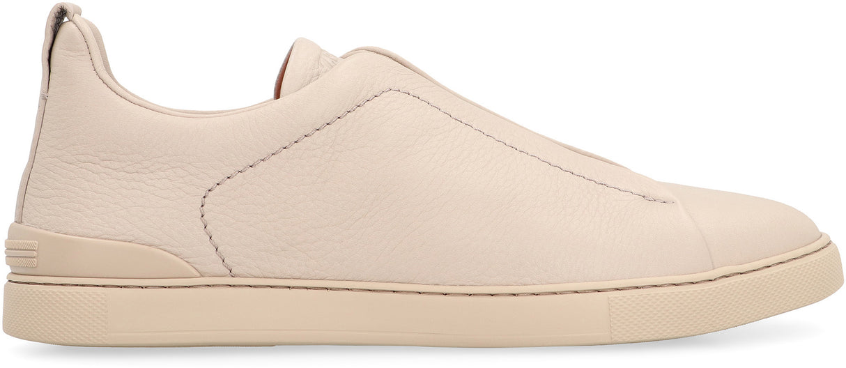 ZEGNA Triple Stitch Luxury Leather Sneakers