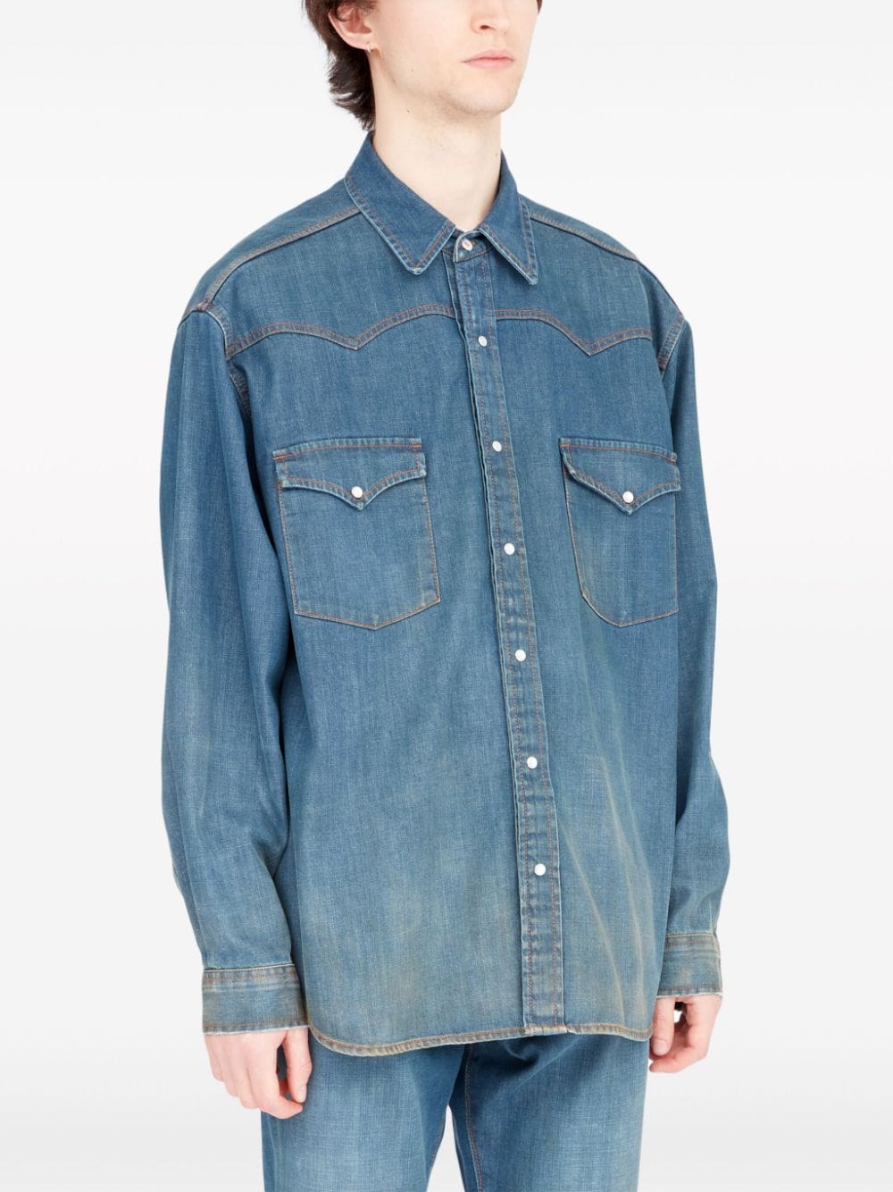 MAISON MARGIELA Indigo Blue Denim Shirt