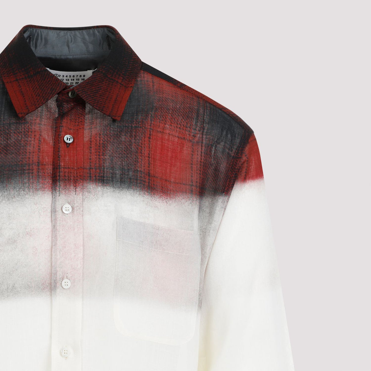 MAISON MARGIELA Red Wool Blend Long Sleeve Shirt for Men