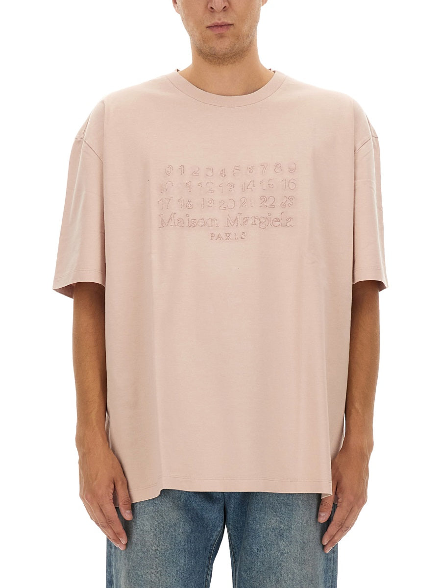 MAISON MARGIELA Embroidered Logo T-Shirt - Size L