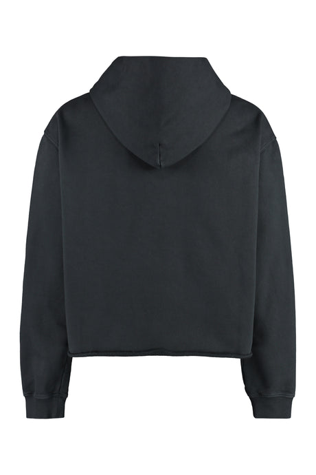 MAISON MARGIELA Blue Raw-Cut Hooded Sweatshirt for Men