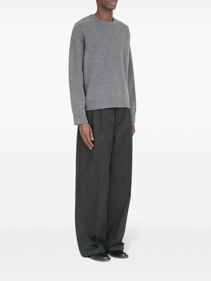 MAISON MARGIELA Elegant Grey Wool Crewneck Sweater