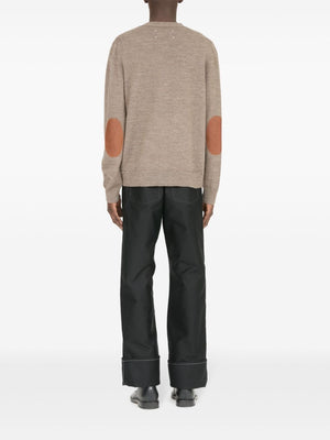 MAISON MARGIELA Fine Knit Cardigan with Elbow Patches for Men