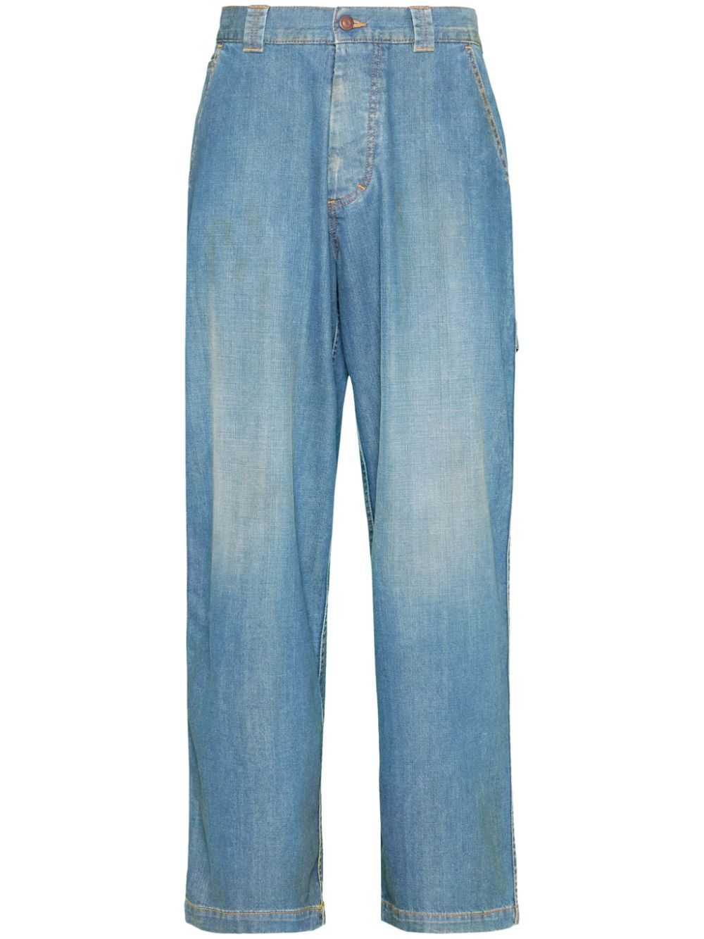 MAISON MARGIELA Men's Blue 5 Pockets Cotton Jeans for SS24
