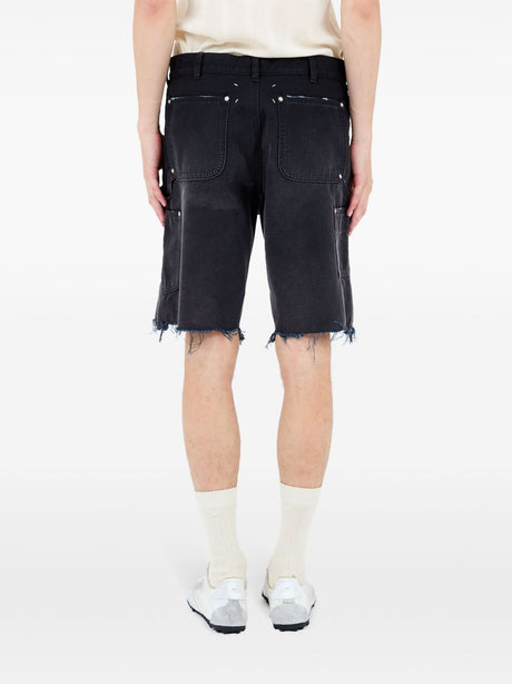 MAISON MARGIELA Men's Distressed Cotton Mini Shorts