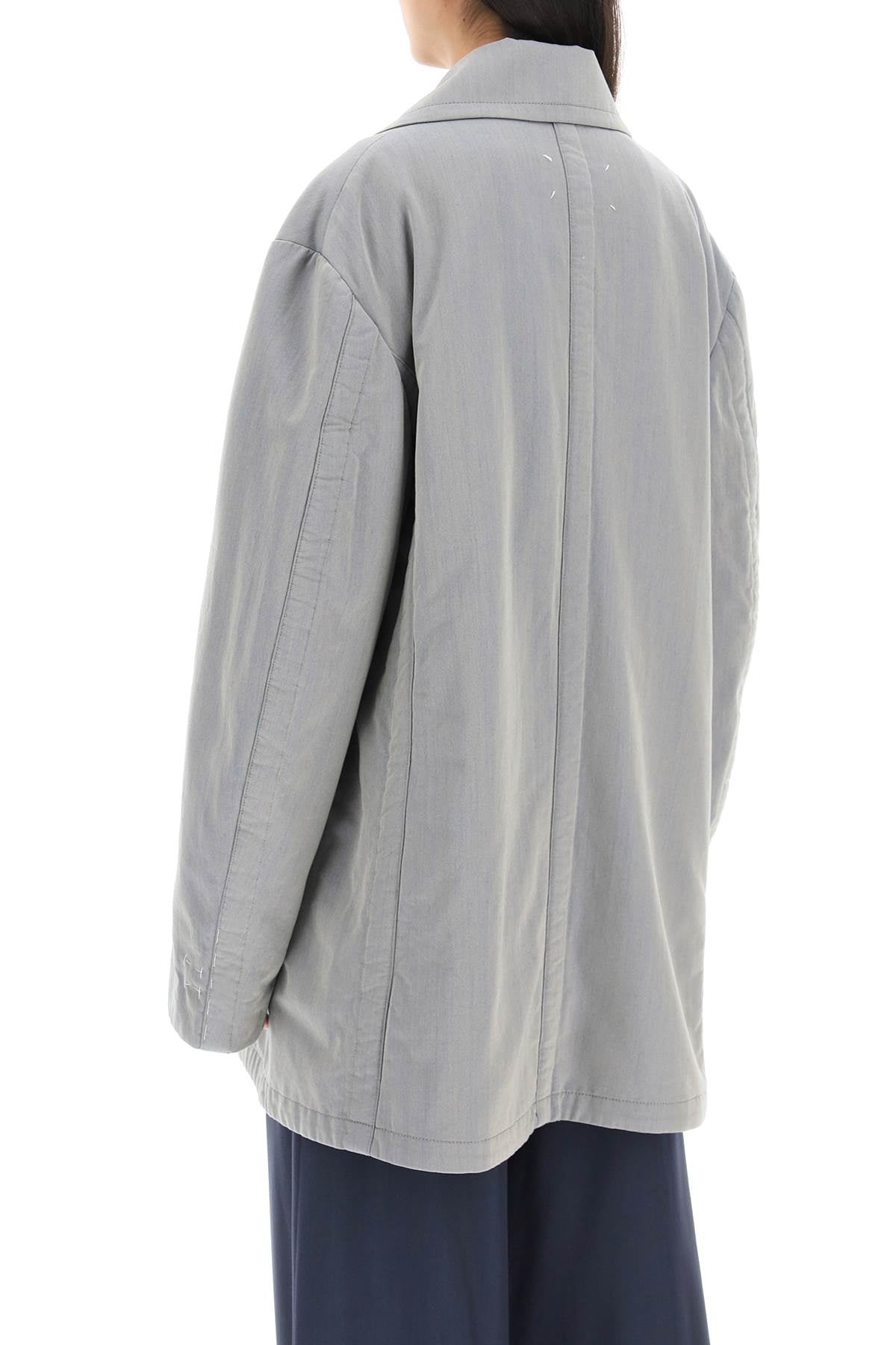 MAISON MARGIELA Changeable Double-Breasted Jacket in Cotton Wool Twill