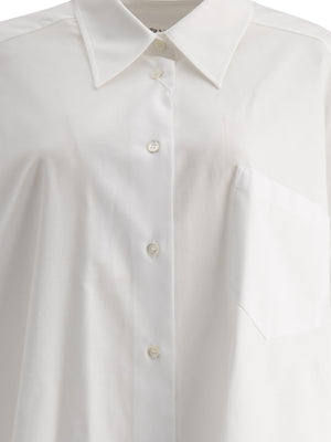 MAISON MARGIELA Elegant White Shirt Dress with Long Sleeves