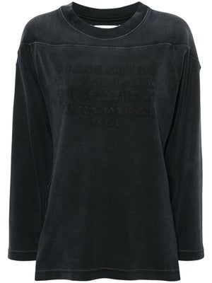 MAISON MARGIELA Numbers Embroidered Cotton Sweatshirt for Women - SS24