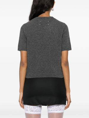 MAISON MARGIELA Elegant Blue Crewneck Sweater