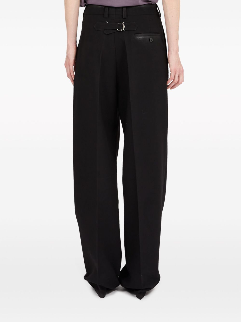 MAISON MARGIELA Black Wool Trousers for Women