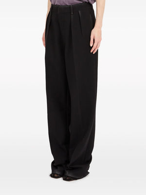 MAISON MARGIELA Black Wool Trousers for Women