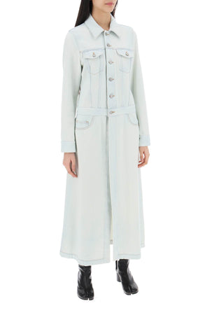 MM6 MAISON MARGIELA Light Blue Lightweight Denim Jacket - Women's Outerwear