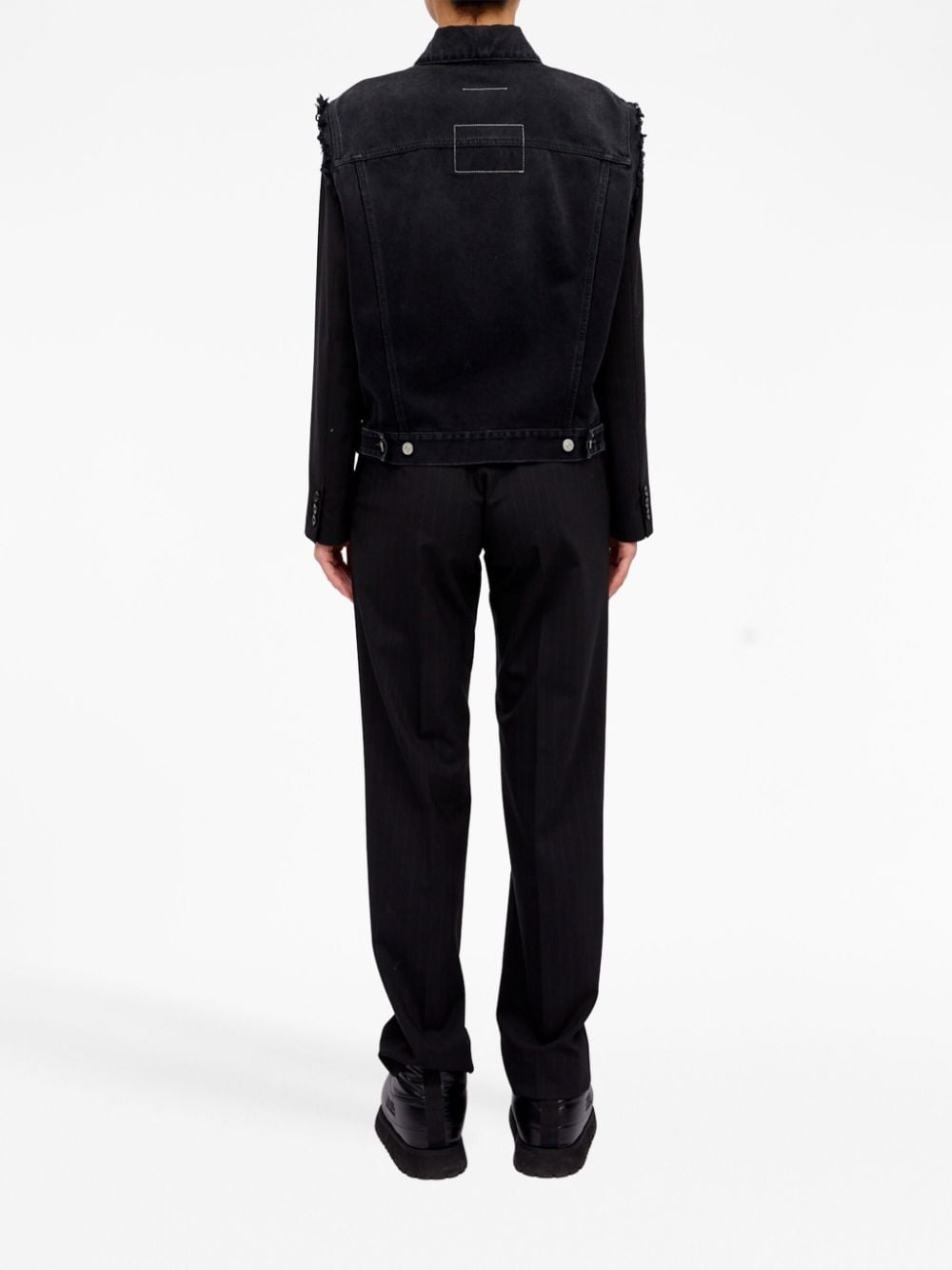 MM6 MAISON MARGIELA Black Denim Jackets for Women in 23FW Collection