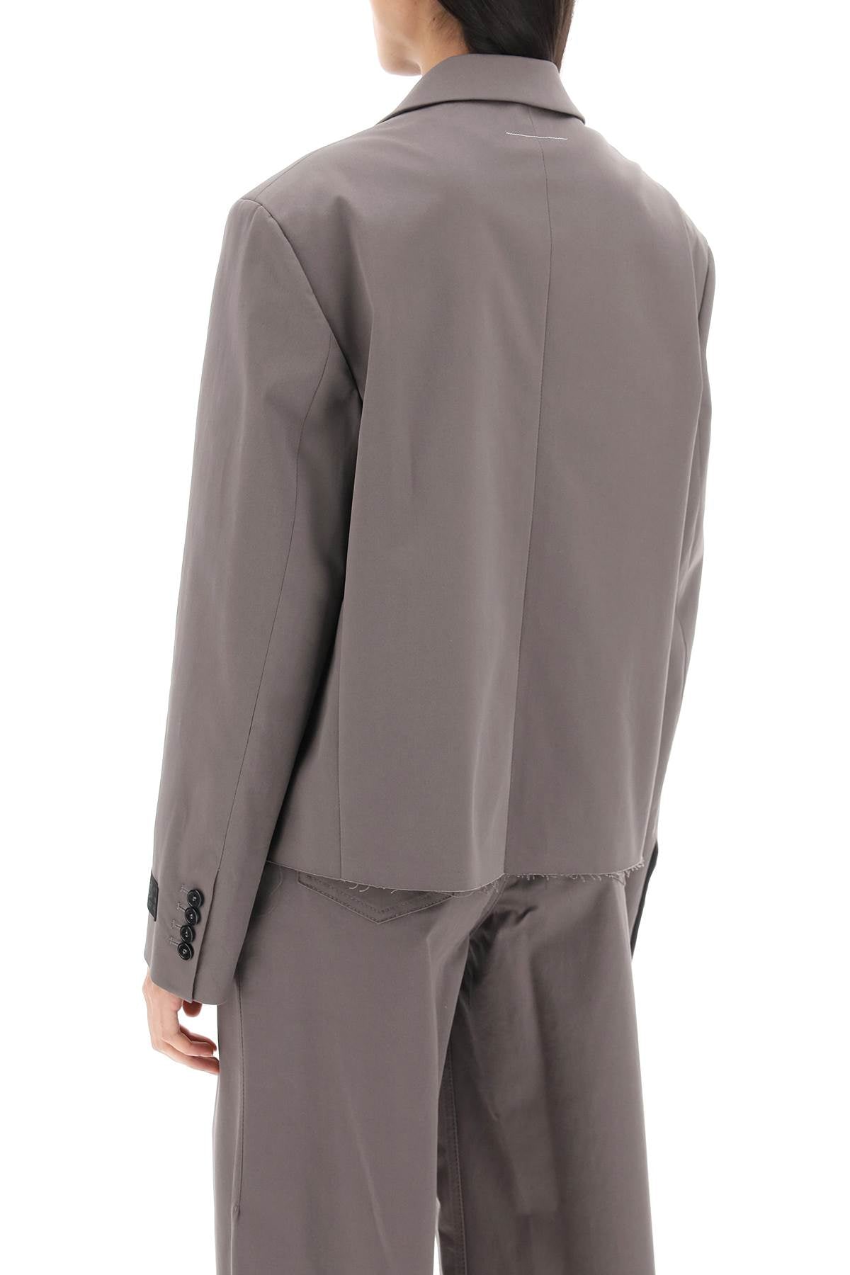 Áo khoác cắt ngắn màu xám cho nữ - Bộ sưu tập SS24
