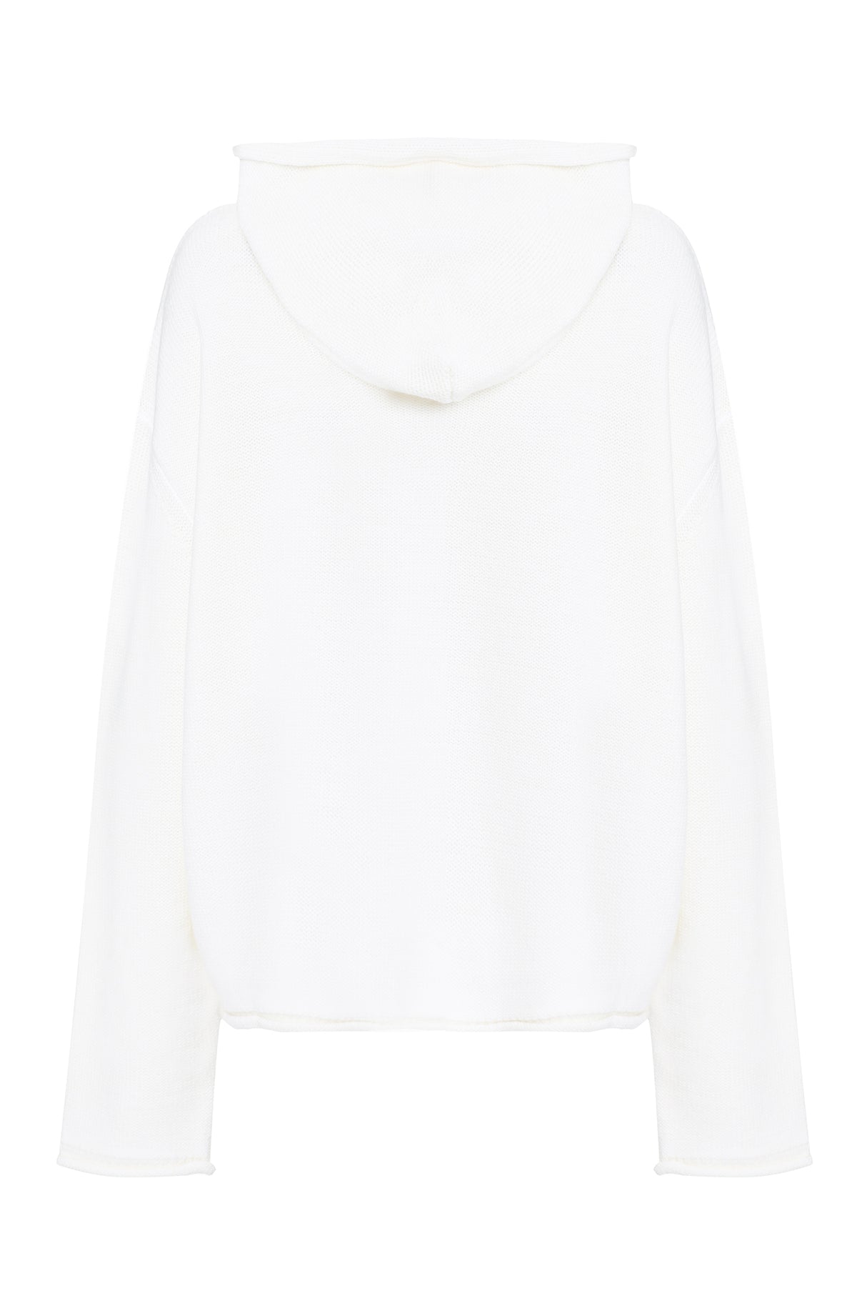 MM6 MAISON MARGIELA Cozy Ivory Knit Hoodie for Women - FW23 Collection