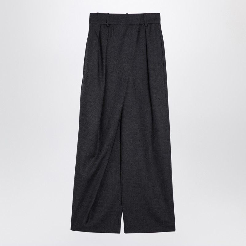 LOEWE High-Waisted Wool Wide Trousers for Women