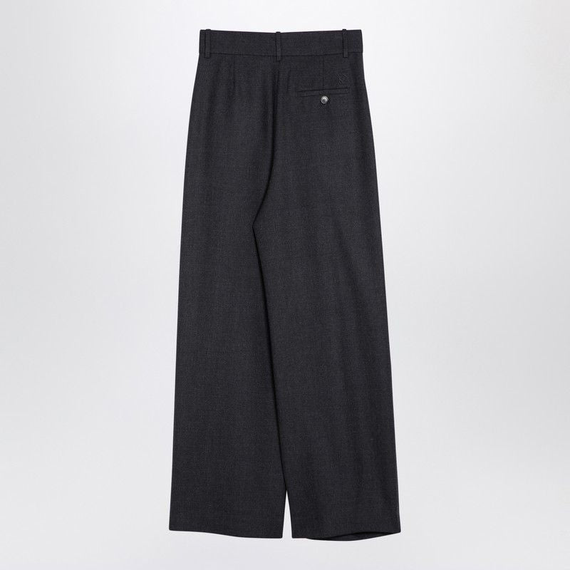 LOEWE High-Waisted Wool Wide Trousers for Women