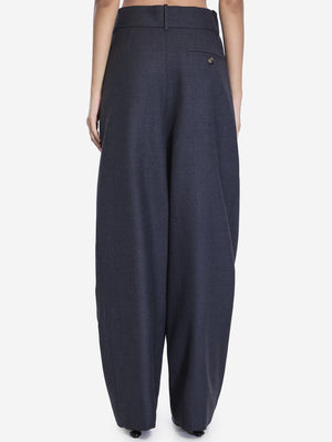 LOEWE Asymmetrical High-Waisted Wool Wrap Trousers