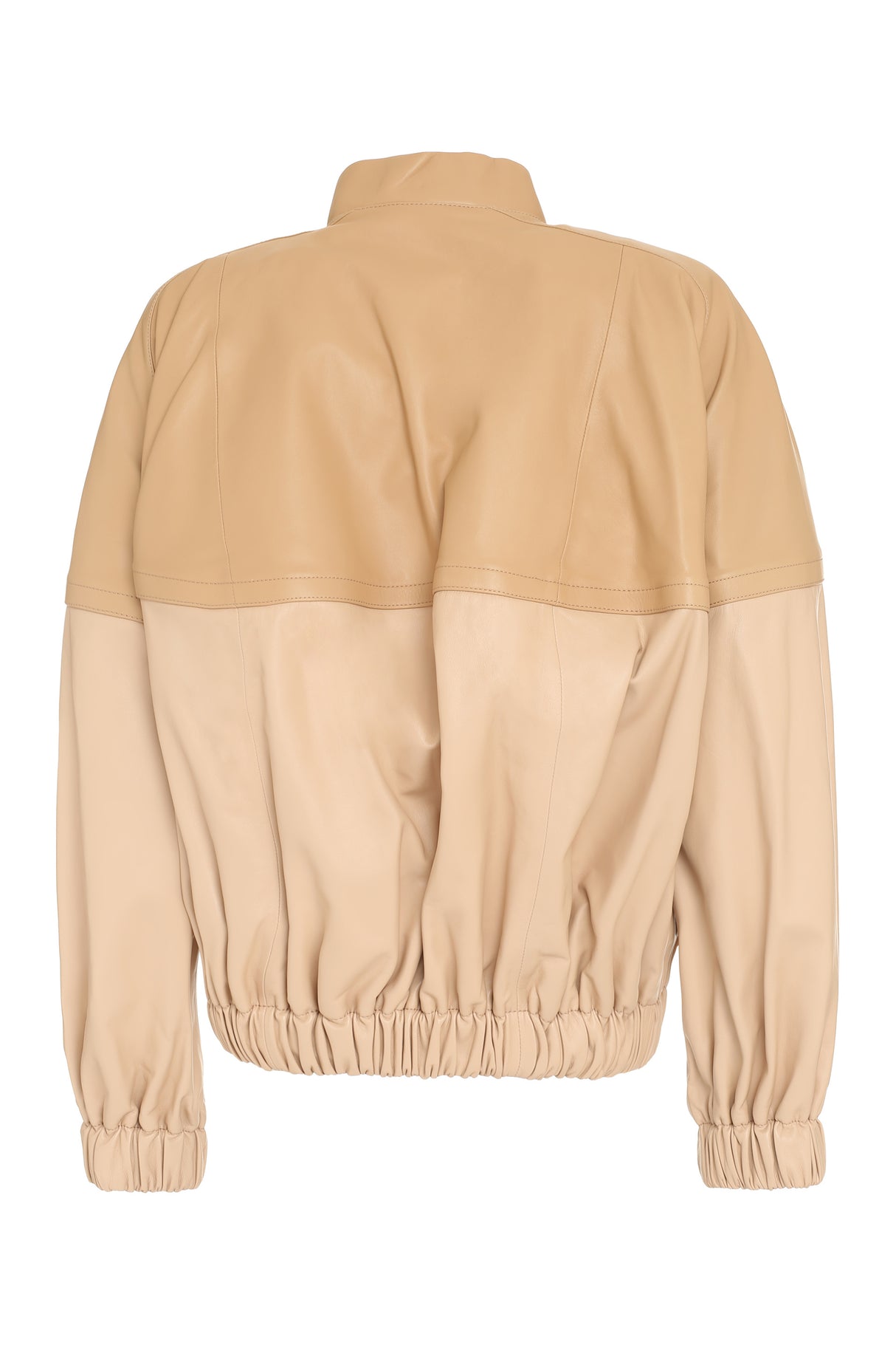 LOEWE Beige Lambskin Bomber Jacket for Women - SS22