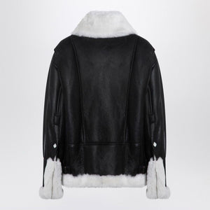 LOEWE Relaxed Fit Sheepskin Jacket with Contrast Collar for Women