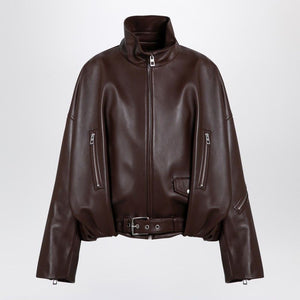 LOEWE Relaxed Fit Balloon Leather Jacket for Women