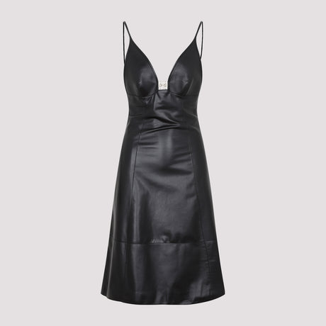 LOEWE Strappy Black Leather Dress for Women - SS23 Collection